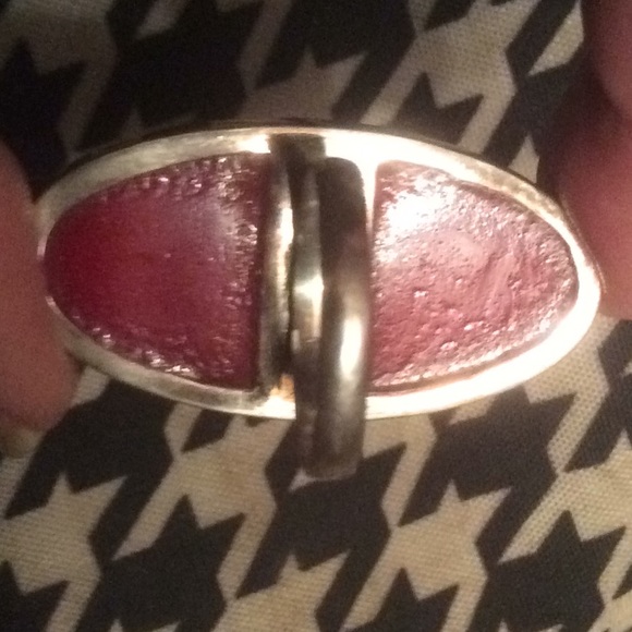 Big coral and sterling ring - Picture 3 of 3